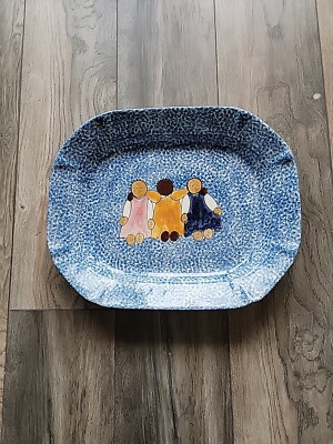 Laurie Gates Los Angeles Pottery Blue Stipple Style Friends 16