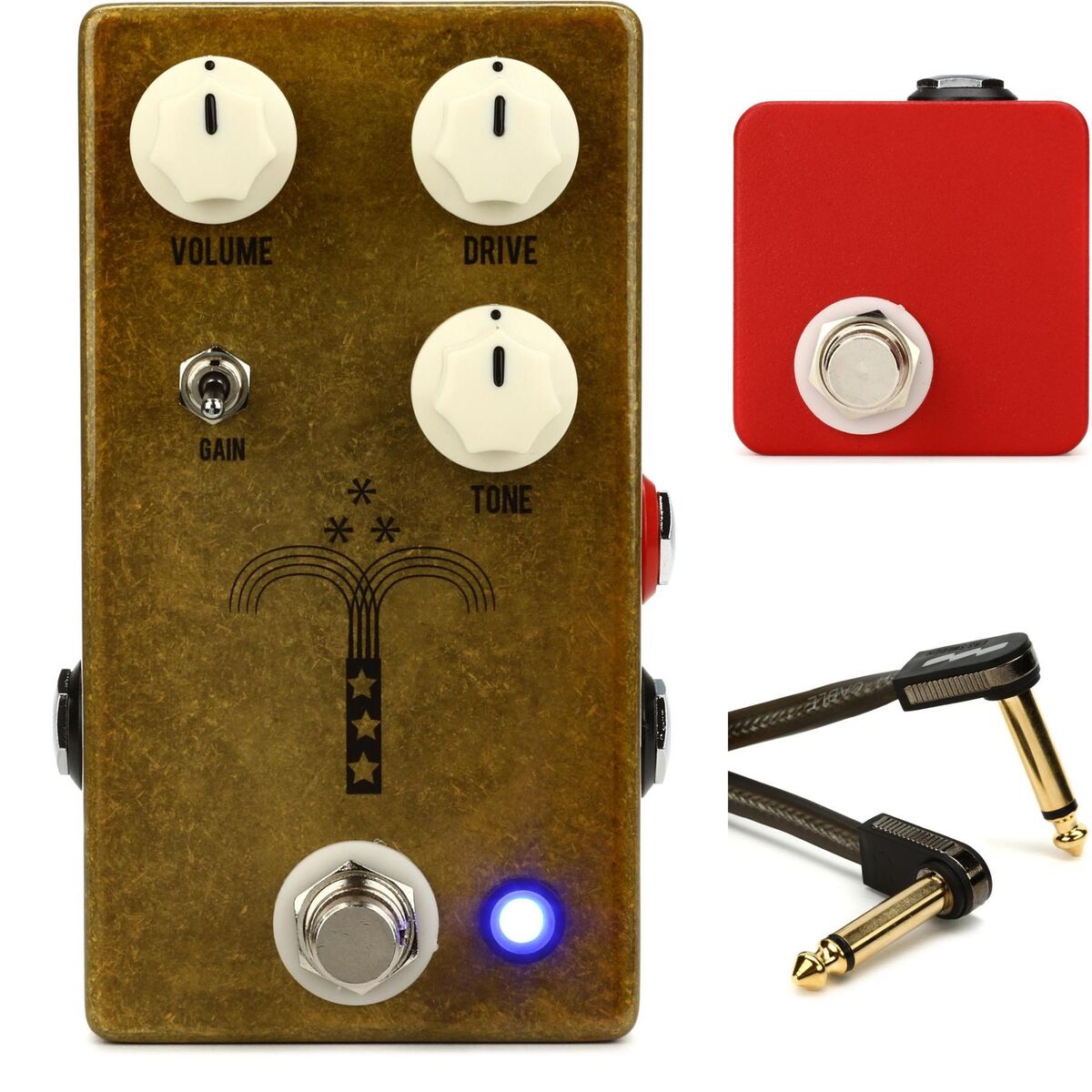 JHS Morning Glory V4 Transparent Overdrive Pedal with Red JHS Morning Glory V4 Transparent Overdrive Pedal with Red