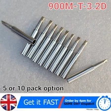 5/10 Solder Soldering Iron Tips Standard Size Accessories Electrical 900M-T-3.2D