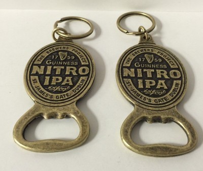 Guinness Nitro IPA Bottle Opener Key Chain Metal New F/S - Main Image