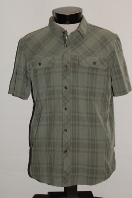 GERRY Mens medium M 10%Spandex Plaid Tech Button-up shirt Combine ship Discount
