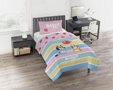 Bluey Reversible Bedding Set Twin/Full Comforter Pillowcase Kids Microfiber 2-Pc