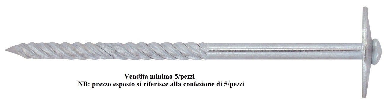 Chiodo con filetto rullato 5/pz misure varie