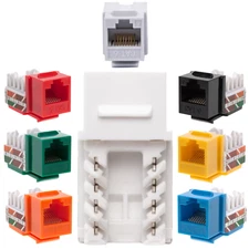 Cat6 45 Degree Angled Keystone Jack Network RJ45 Lan 110 Punch down Lot Plug