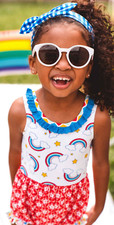 Wildflowers clothing Daydream Believer Rainbow swimsuit one piece size 3 months
