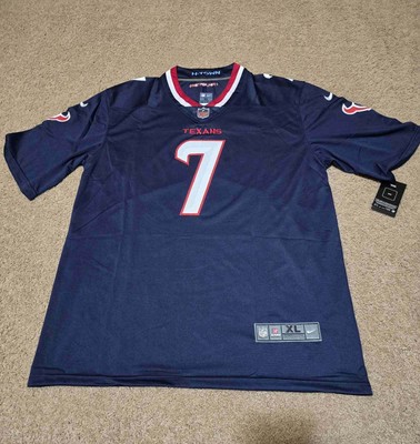 sNWT C.J. Stroud Texans #7 Blue Jersey Mens XL Stitched
