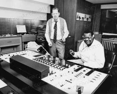 Jazz Pianist Oscar Peterson in the Studio Photo Print Poster