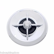 New 15 Lancer Style Flipper 4 Bar Hot Rod Custom Chrome Hubcap Wheelcover