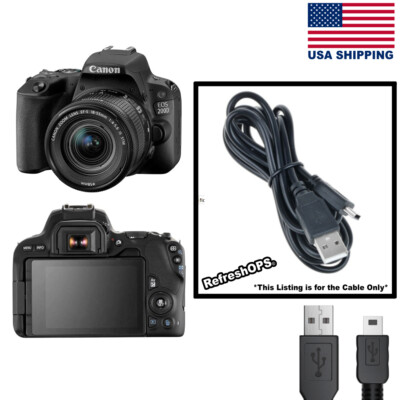 Canon EOS Rebel SL2 DSLR Camera USB Cable Transfer Cord Replacement