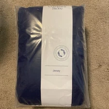 The Company Store Navy Jersey Knit 3pc Duvet Cover Set King, NWT