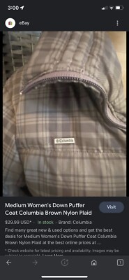 Columbia Sportswear Women's Down/Puffer Full Zip Jacket Brown