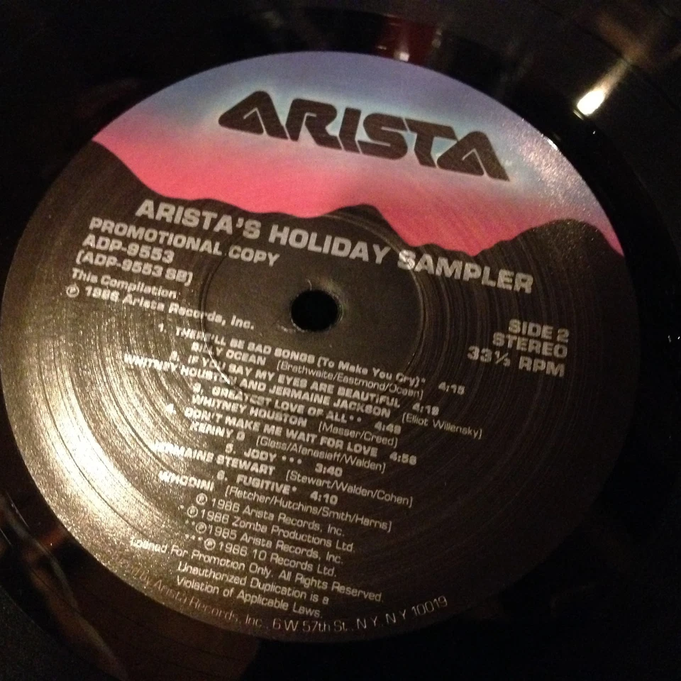 [SOUL]~[VARIOUS ARTISTS]~NM LP~ARISTA'S HOLIDAY SAMPLER~[Aretha~Billy Ocean~198 - Image 4 of 4