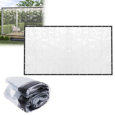 8*20FT Heavy Duty Industrial Commercial PVC Vinyl Clear Curtain Walls Waterproof
