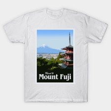 Travel To Mount Fuji Shirt Japan Pagoda Graph...