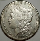 1884-S  Morgan 90% Silver Dollar - Raw Coin - Book Value $175 in XF45 - RARE!!