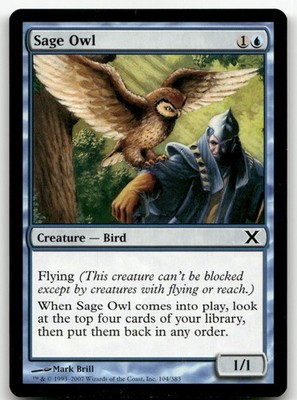 Sage Owl #104 (NM) 10th Edition 10E Magic MTG