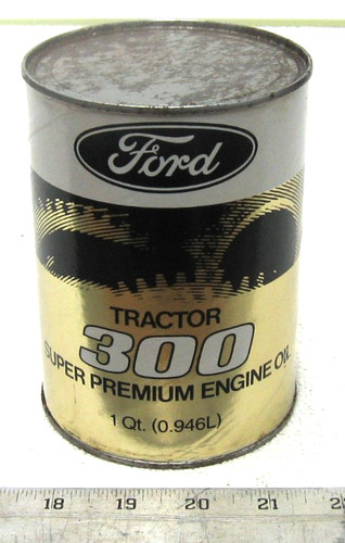 VINTAGE FORD TRACTOR 300 ENGINE MOTOR OIL CAN 1 QUART COLLECTOR CAN
