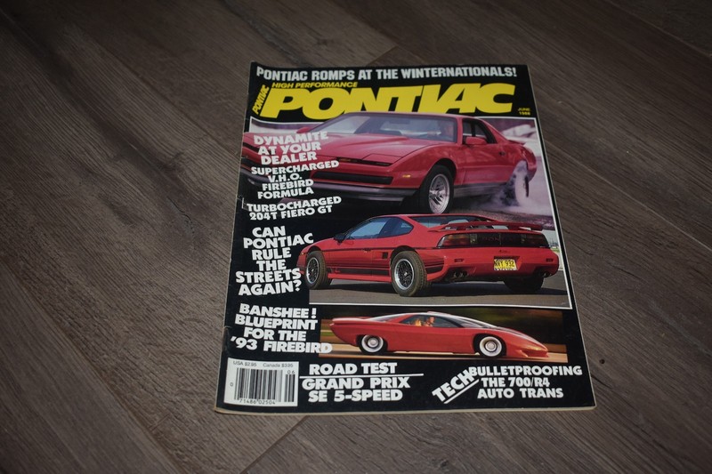 High-Performance Pontiac magazine June 1988 Fiero Turbo Supercharged Firebird