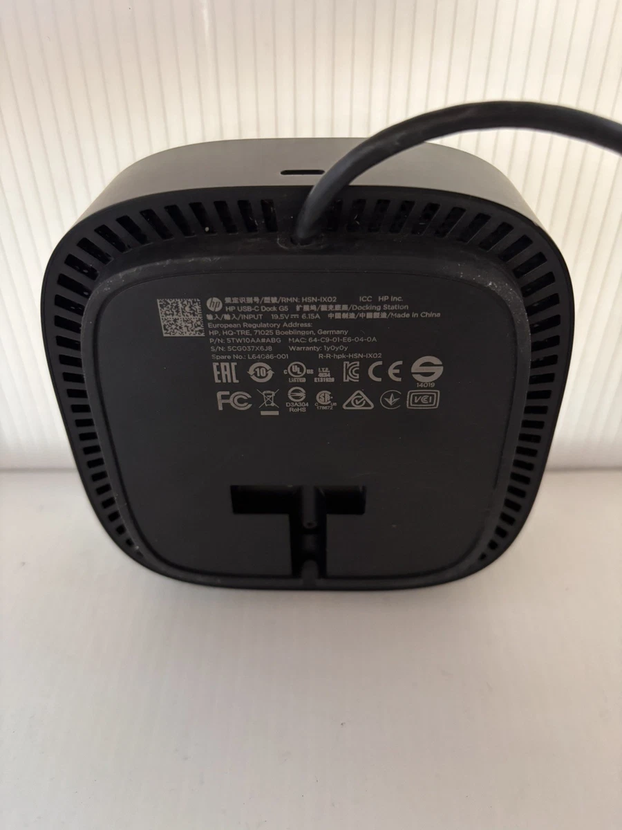 Hewlett Packard HP HSN-IX02 USB-C Laptop Dock G5 TESTED-WORKS !