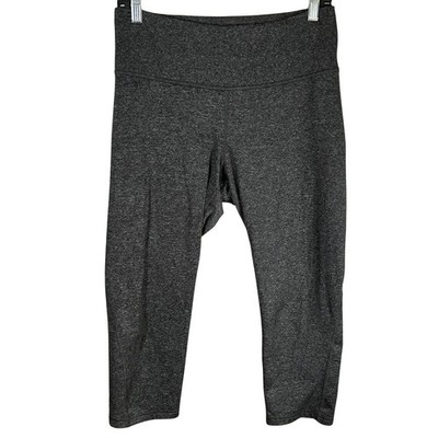 Old Navy Active Women Gray Go-Dry Capri Leggings Large Cropped Yoga Pants