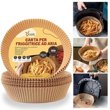 Carta Forno Friggitrice ad Aria Carta Forno SENZA PFAS Rotonda Antiaderente 16cm
