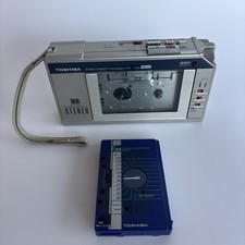 Vintage 80s Toshiba KT-R1 Stereo Cassette Recorder FM Radio Walkman