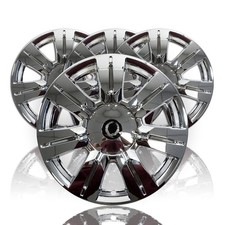 4 Chrome 18 Full Wheel Skins Hub Caps Center Rim Covers For 2010-16 Cadillac