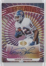 2024 Panini Illusions Superlatives Red 46/49 Vance Johnson #S-VJN Auto 1co7