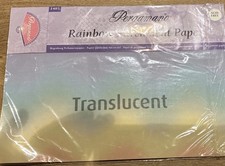Pergamano Rainbow Parchment Paper A4 Translucent Multi 8 Sheets 150gsm 2 motifs
