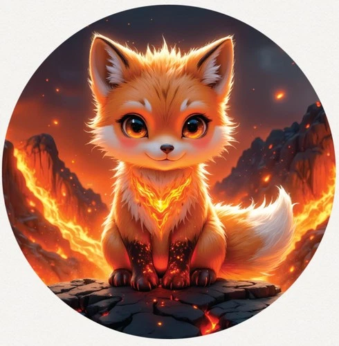 Hayleybug 1/2 oz Blazing Trickster Fox silver round w/ COA POP 15