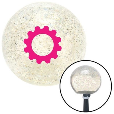 Pink Solid Gear Clear Metal Flake Shift Knob w/ M16x1.5 Insert Shifter Auto