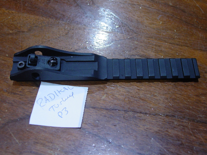 Rear Sight & Picatinny Rail for Radikal Arms P3 & G-Force Shotgun dovetail
