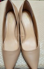 size 10 block heels shoes, light tan color