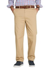 Mens Cotton Chino Trousers Stain and Water-Resistant with Elasticated Waist by