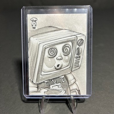 2020 GARBAGE PAIL KIDS KRASHERS ''TV STEVIE'' SKETCH CARD Neil Camera