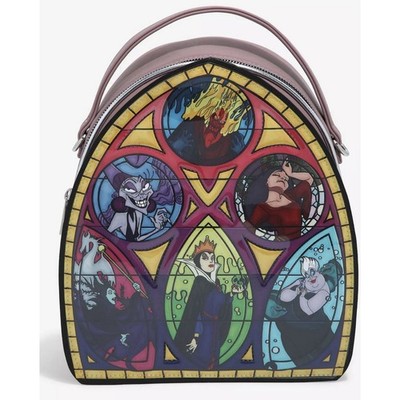 Bioworld Disney Villains Stained Glass Backpack Box Lunch Exc No Longer In Print