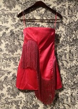 NWT Nasty Gal Pink Fringe Dress