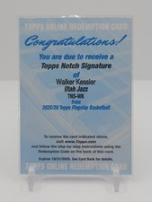 WALKER KESSLER 2025-26 TOPPS FLAGSHIP TOPPS NOTCH SIGNATURE AUTOGRAPH! UTAH JAZZ