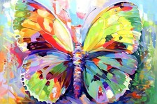 Colorful Butterfly, stretched canvas art print gicl e or poster