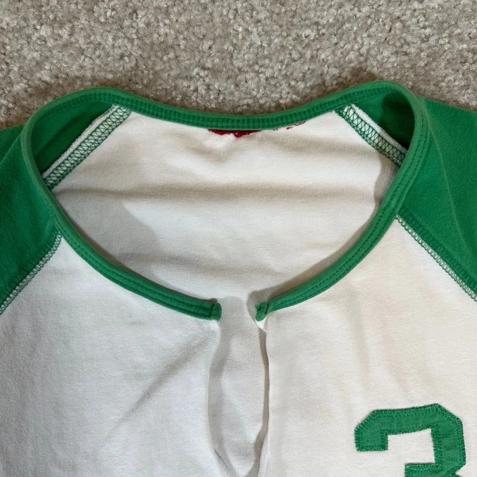Camiseta deportiva sin mangas Y2k Mossimo blanca verde número 3 recortada sin mangas Foto 4 de 4
