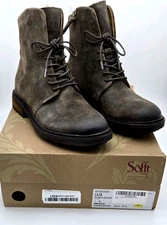 Sofft Lilia Bomber Brown Suede Womens Boots Size 6.5 M EUR 37.5