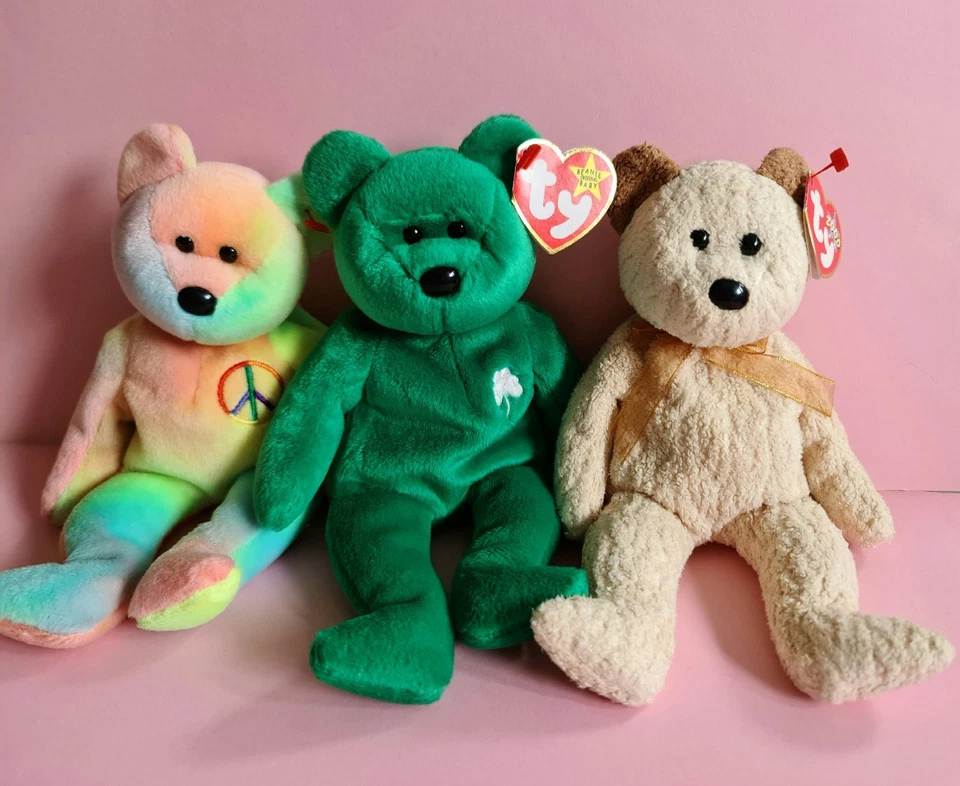 Ty Beanie Babies 🎄Teddy Bear 🙂 Set 🤗 3 Piece 🧑‍🎄 Plush  - Image 3 of 4