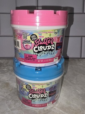 Butter Cloudz Slime Lot 2 Pink Blue 5.5oz Soft Fluffy Sensory Toy