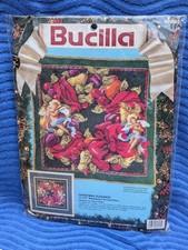 1991 BUCILLA 'CHRISTMAS ELEGANCE' Needlepoint Kit 12x12 RARE FIND Stunning VTG