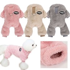 Dog Pajamas Soft Winter Warm Fleece Jumpsuit Cute Pet Clothes for Small Pet Dog
