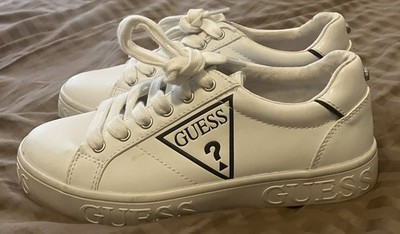 Guess Kids White Logo Sneakers 5 1/2 !Accepting Offers!