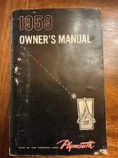 1959 Plymouth Owners Manual 1959 Plymouth Owners Manual