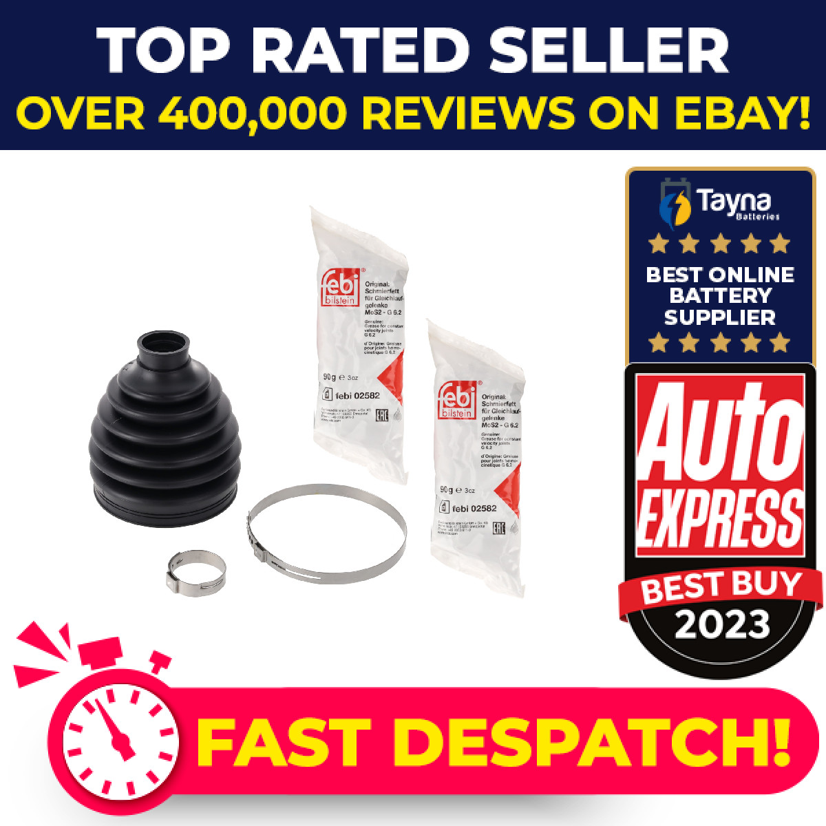 CV Joint Boot fits VW CADDY Mk4, Mk5 1.4 1.5 1.6D 2.0D 2015 on C.V. Driveshaft