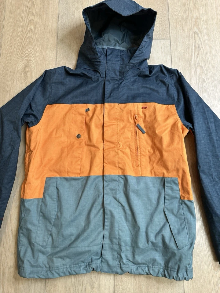Chaqueta de Snowboard FOURSQUARE Vintage Para Hombre’s L Esquí Invierno Naranja, Azul y Gris ¡Bonita! Foto 3 de 4