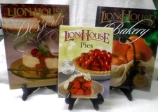 3 Cookbooks from  The LION HOUSE - DESSERTS, PIES, BAKERY HC Ex Cond